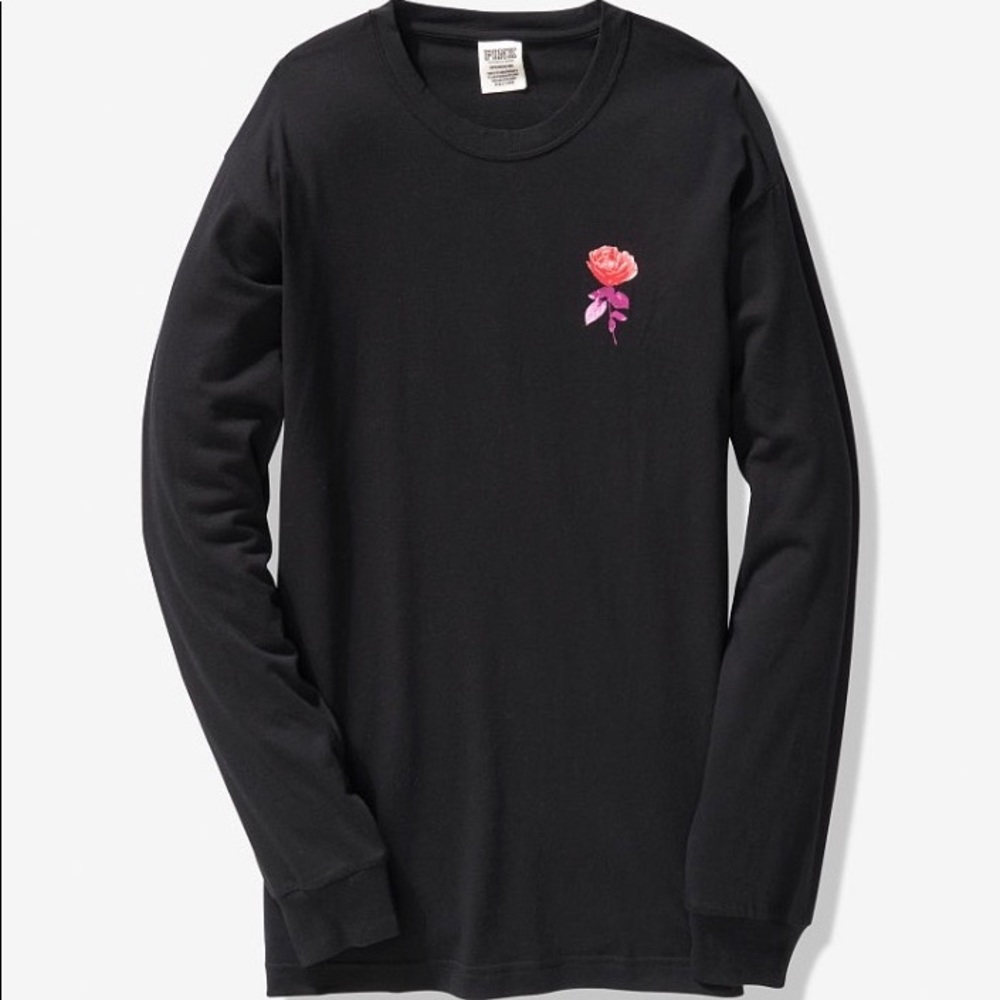 V.S. PINK Bling Campus Long Sleeve Ringer Tee